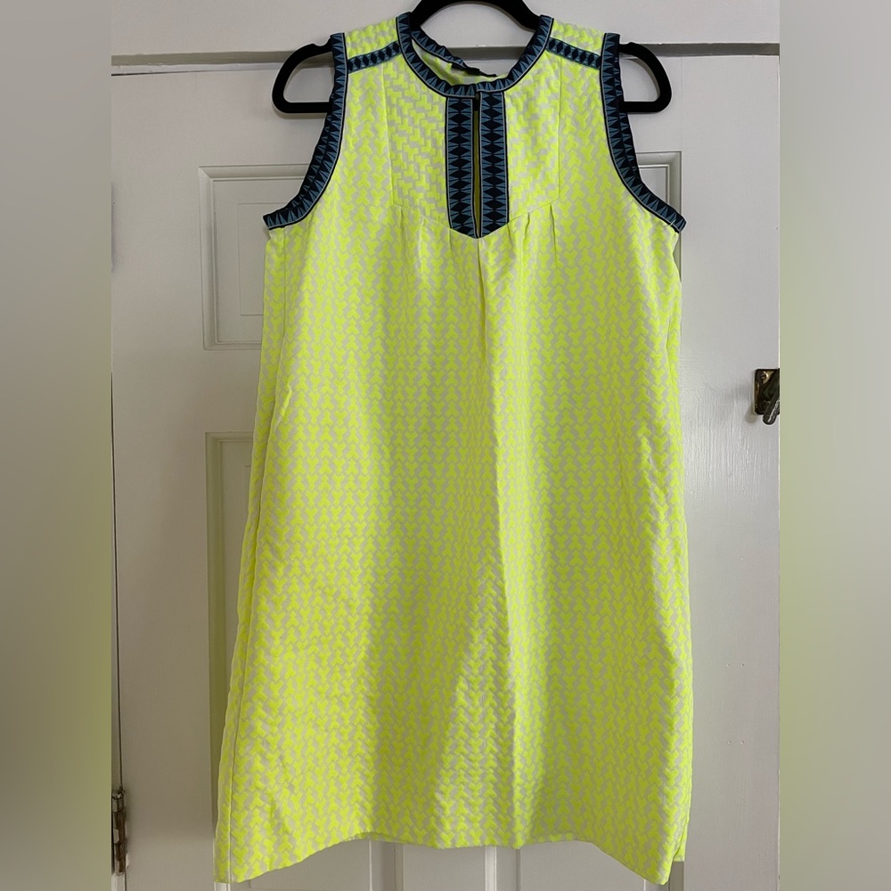 J. Crew Neon and Blue Dress. Size 8